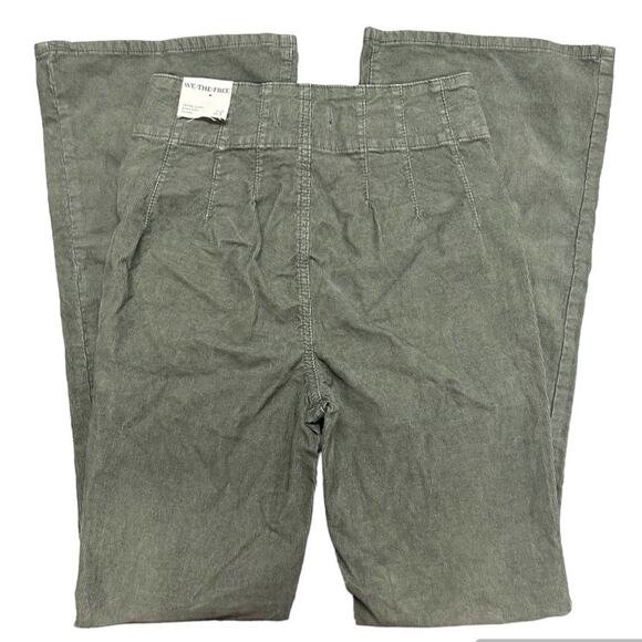 We The Free People Jayde Cord High Rise Flare Green Corduroy Pants Green Size 32 - Picture 4 of 8
